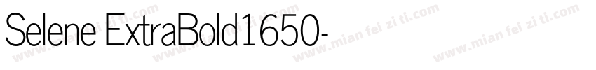 Selene ExtraBold1650字体转换